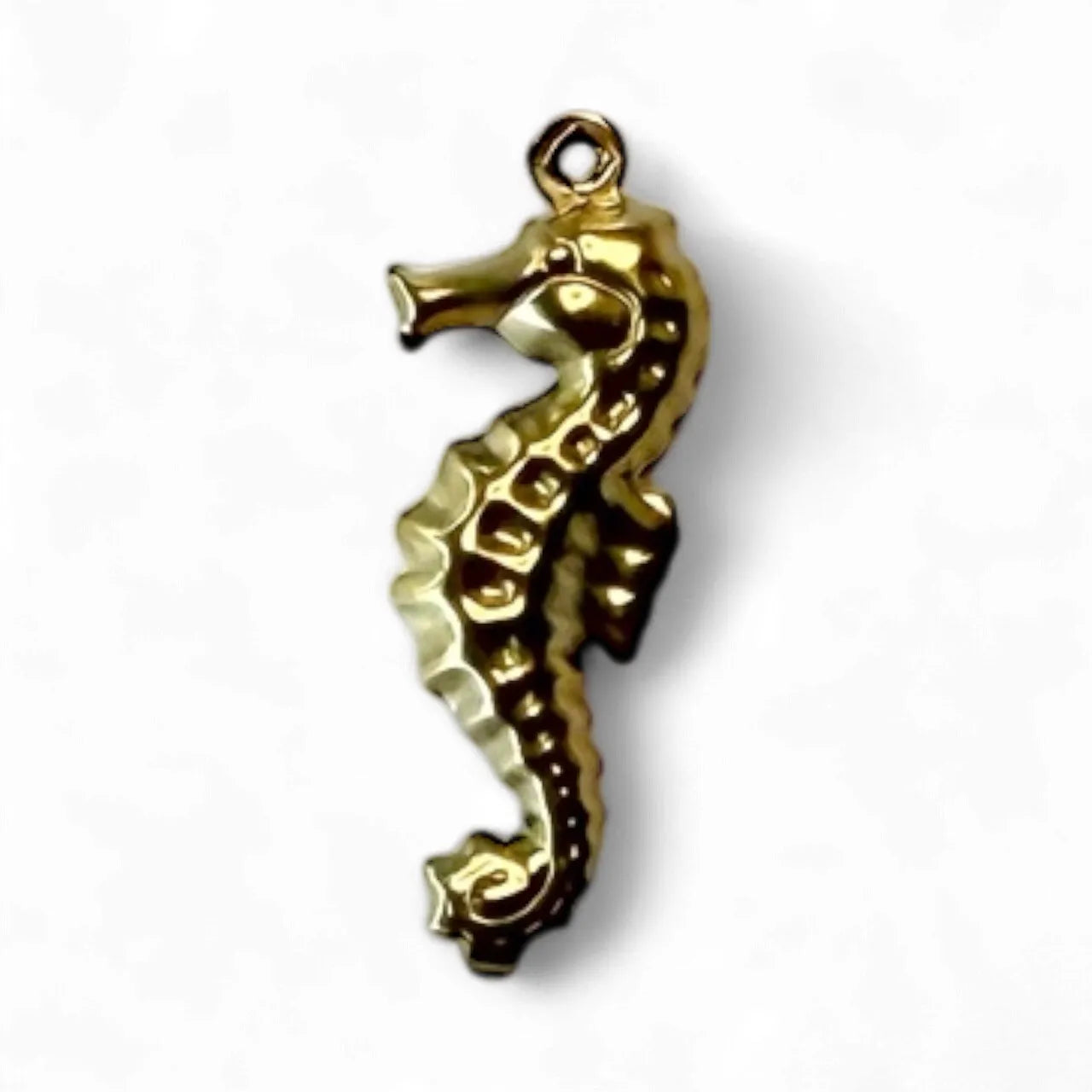 Gold seahorse charm