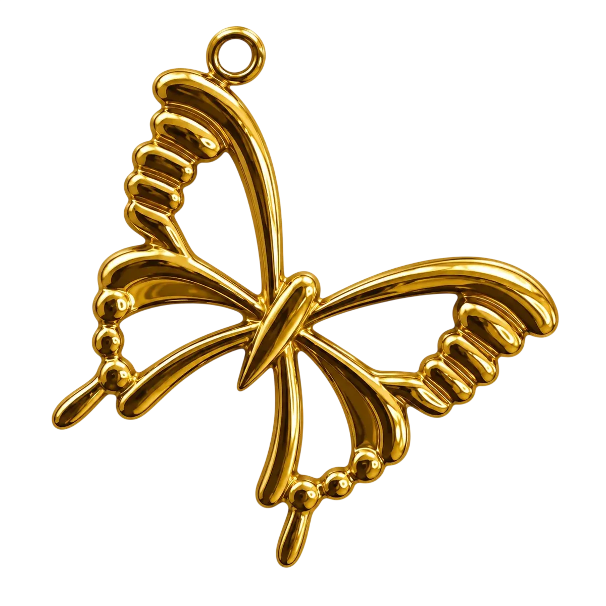 Large Gold Butterfly Charm