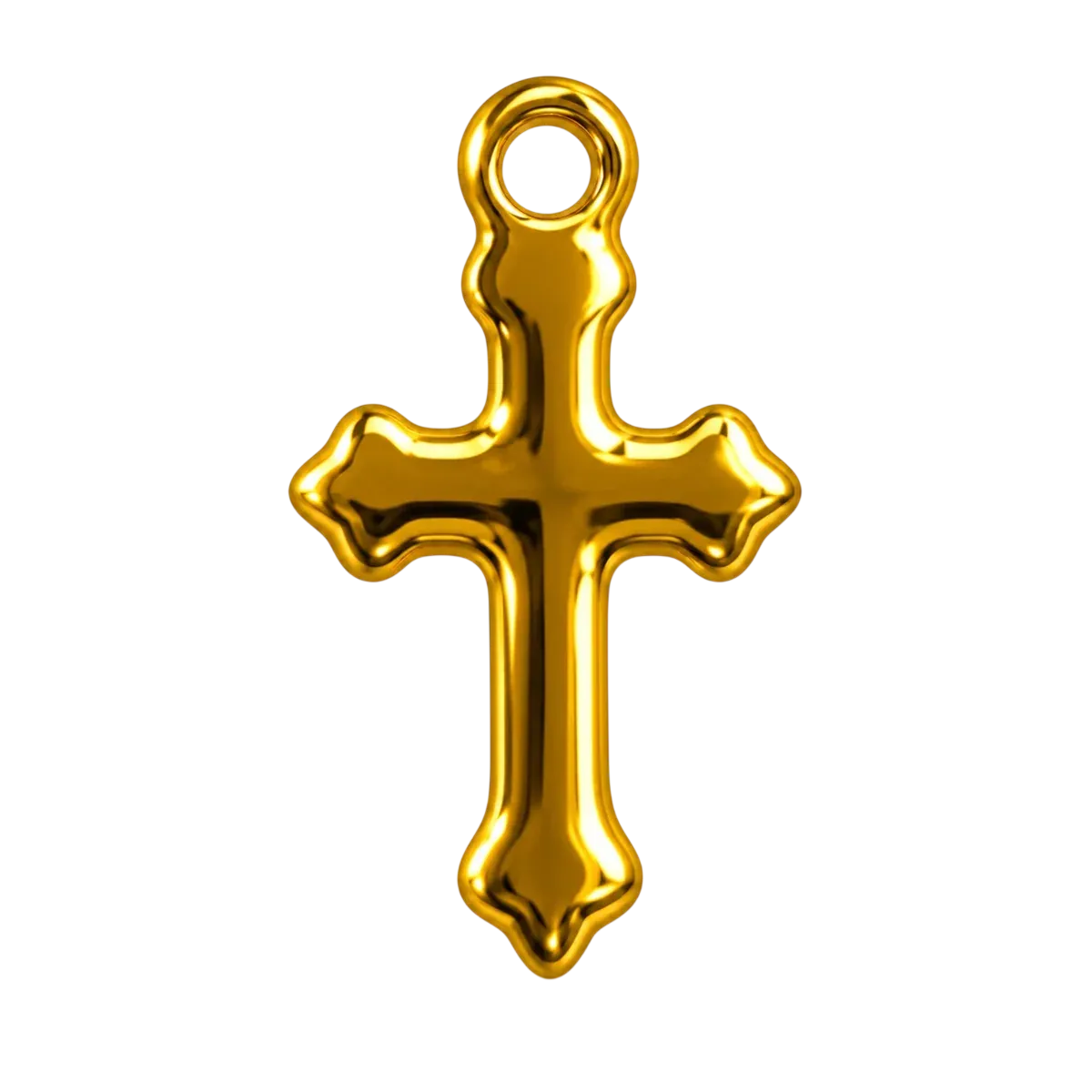 Gold Mini Cross Charm