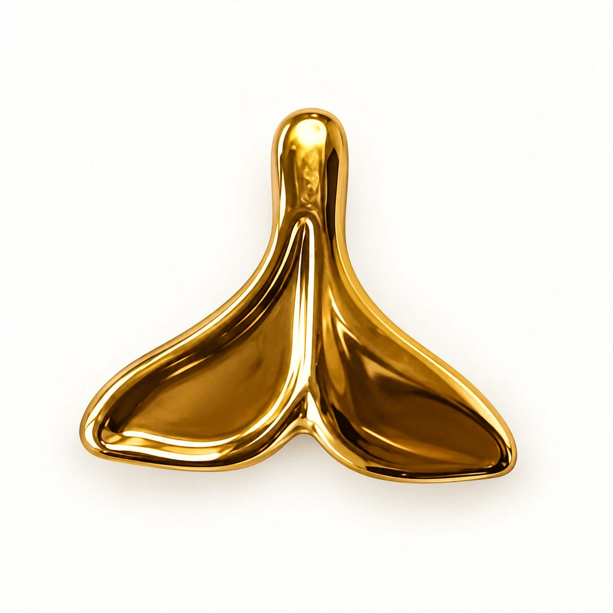 Gold Whale Tail Charm for beaded bracelets and keychains