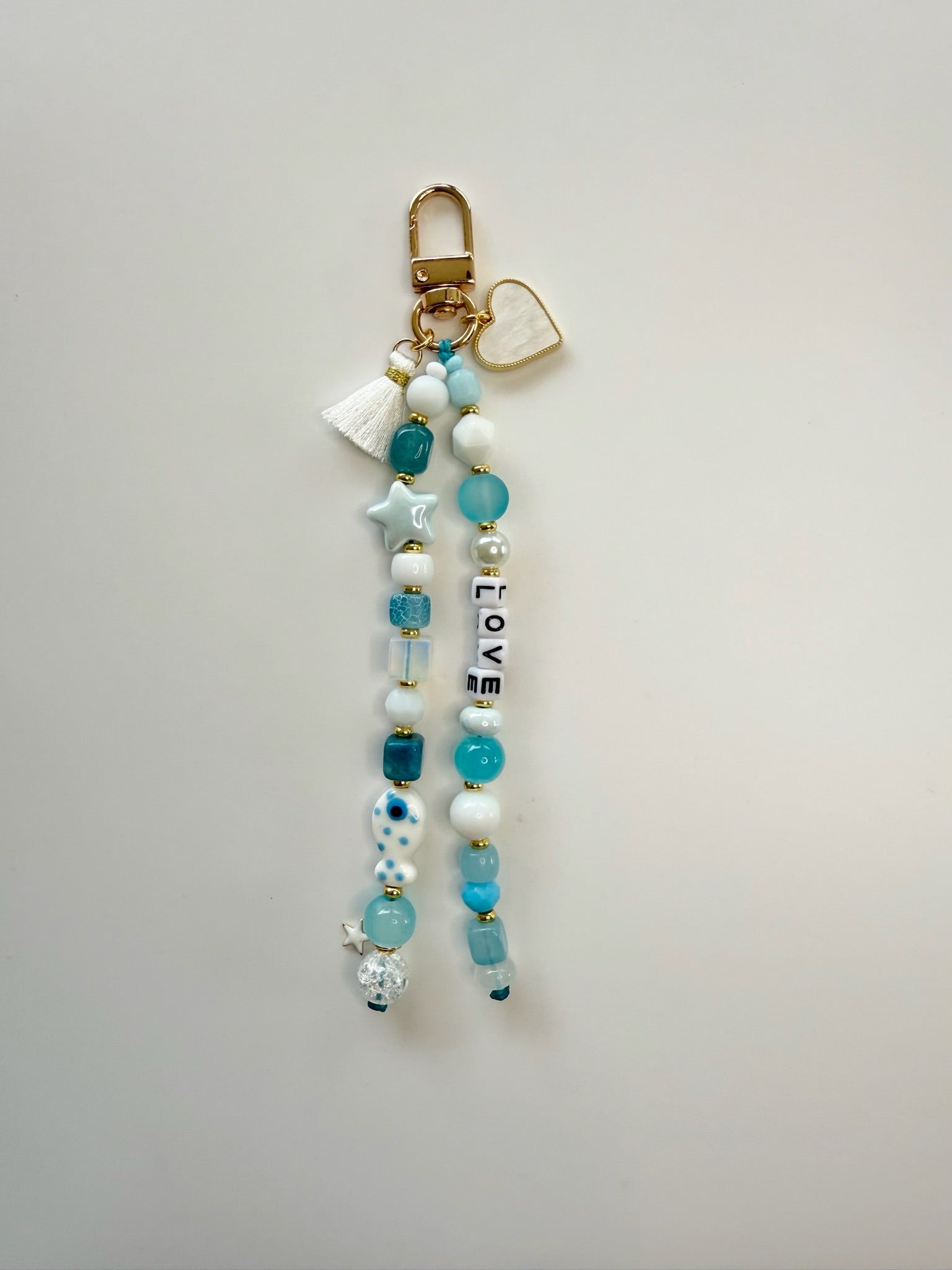 Azure Calm Keychain – Blue Tranquility