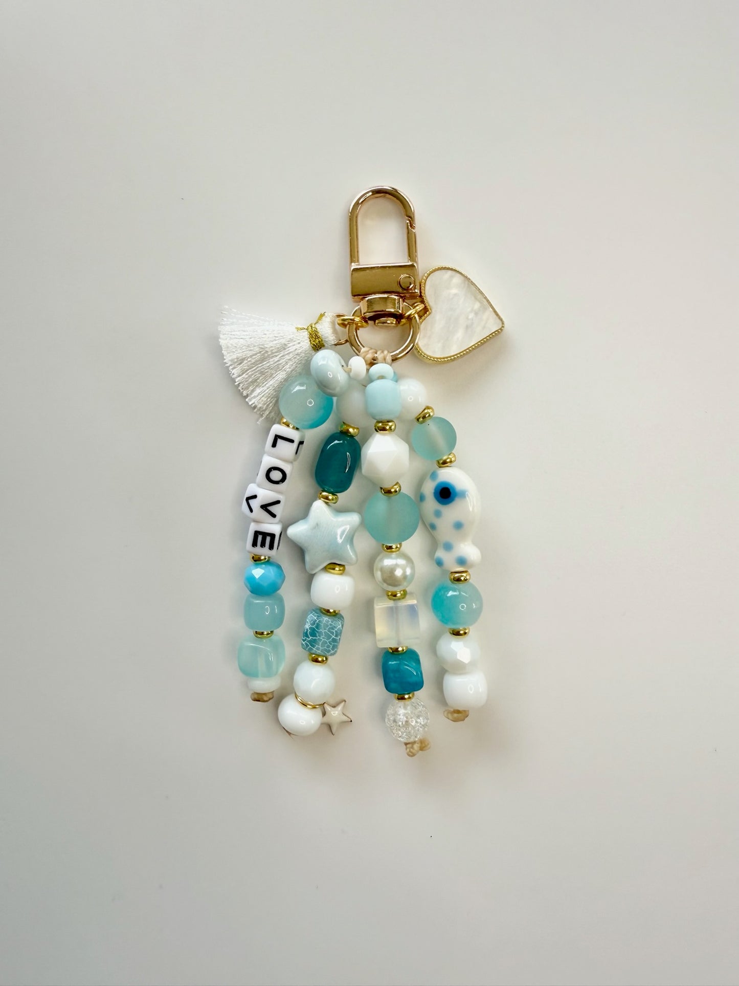 Azure Calm Keychain – Blue Tranquility