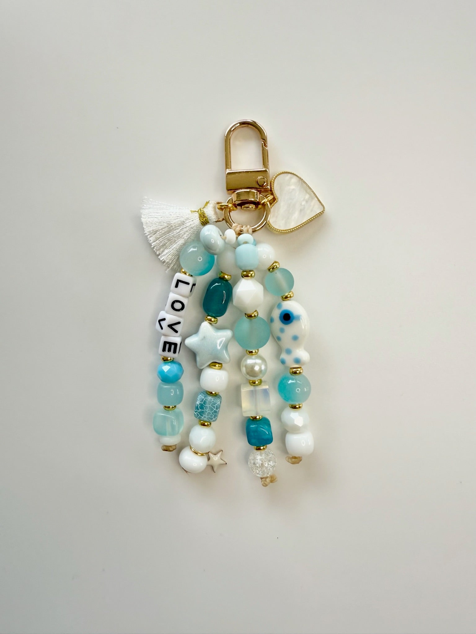 Azure Calm Keychain – Blue Tranquility