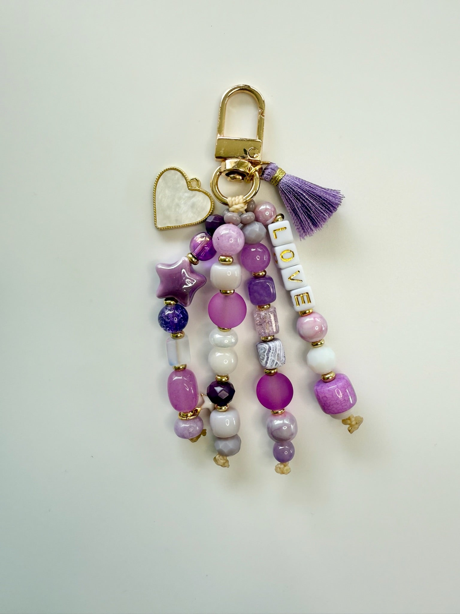Amethyst Aura Keychain