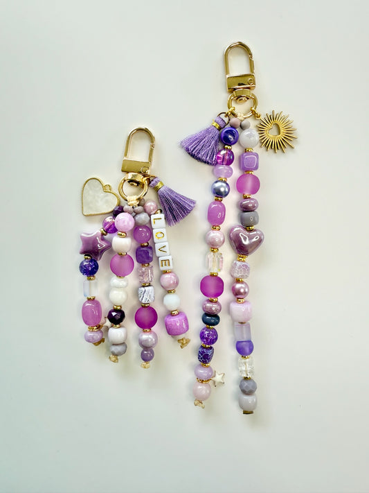 Amethyst Aura Keychain