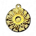 round sun and moon charm