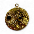 Round sun moon charm