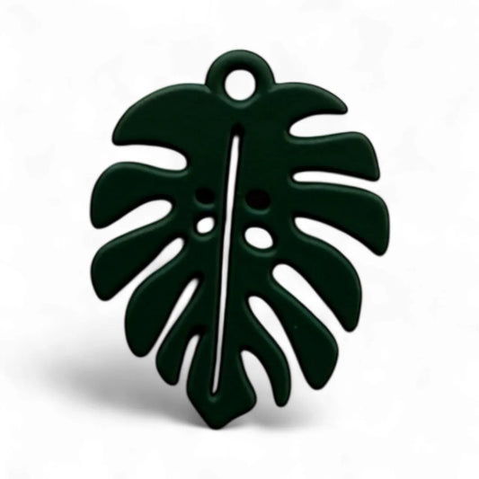 Matte green monstera leaf