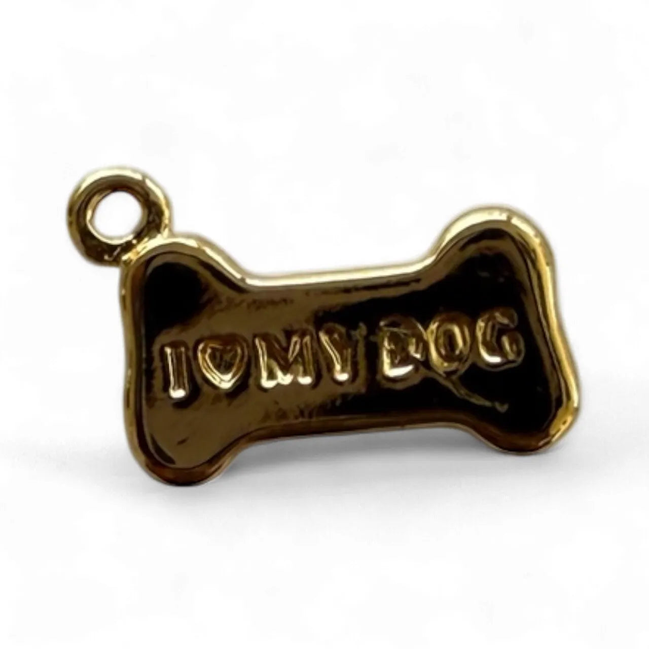 Small I love my dog charm
