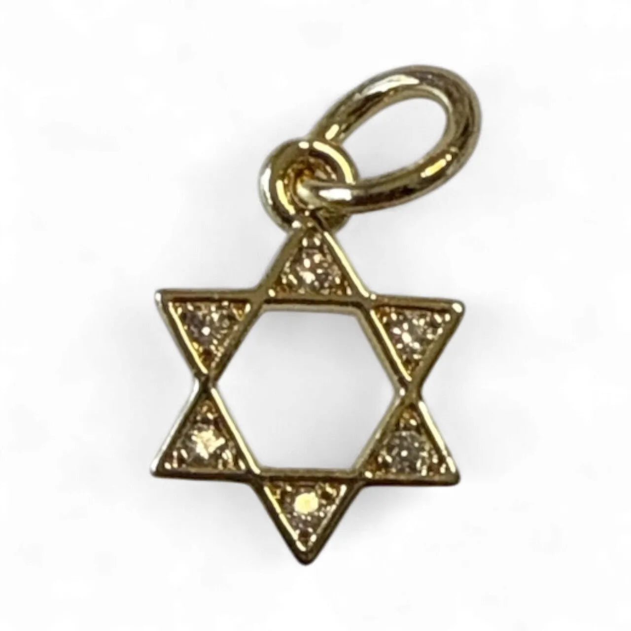 Small gold with stones Star of David