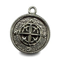 Silver compass charm