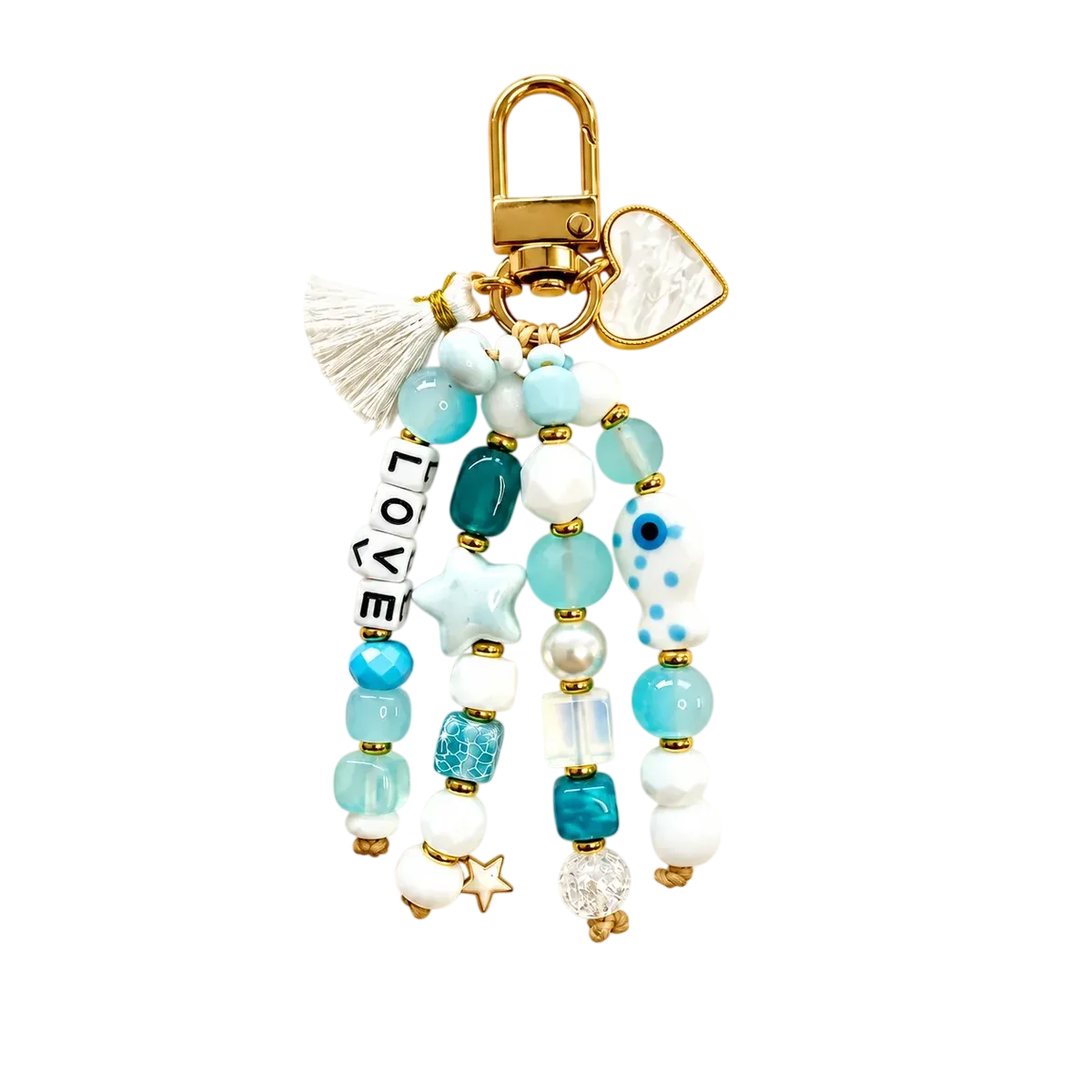 Azure Calm Keychain – Blue Tranquility