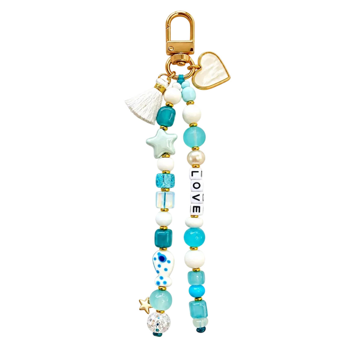 Azure Calm Keychain – Blue Tranquility
