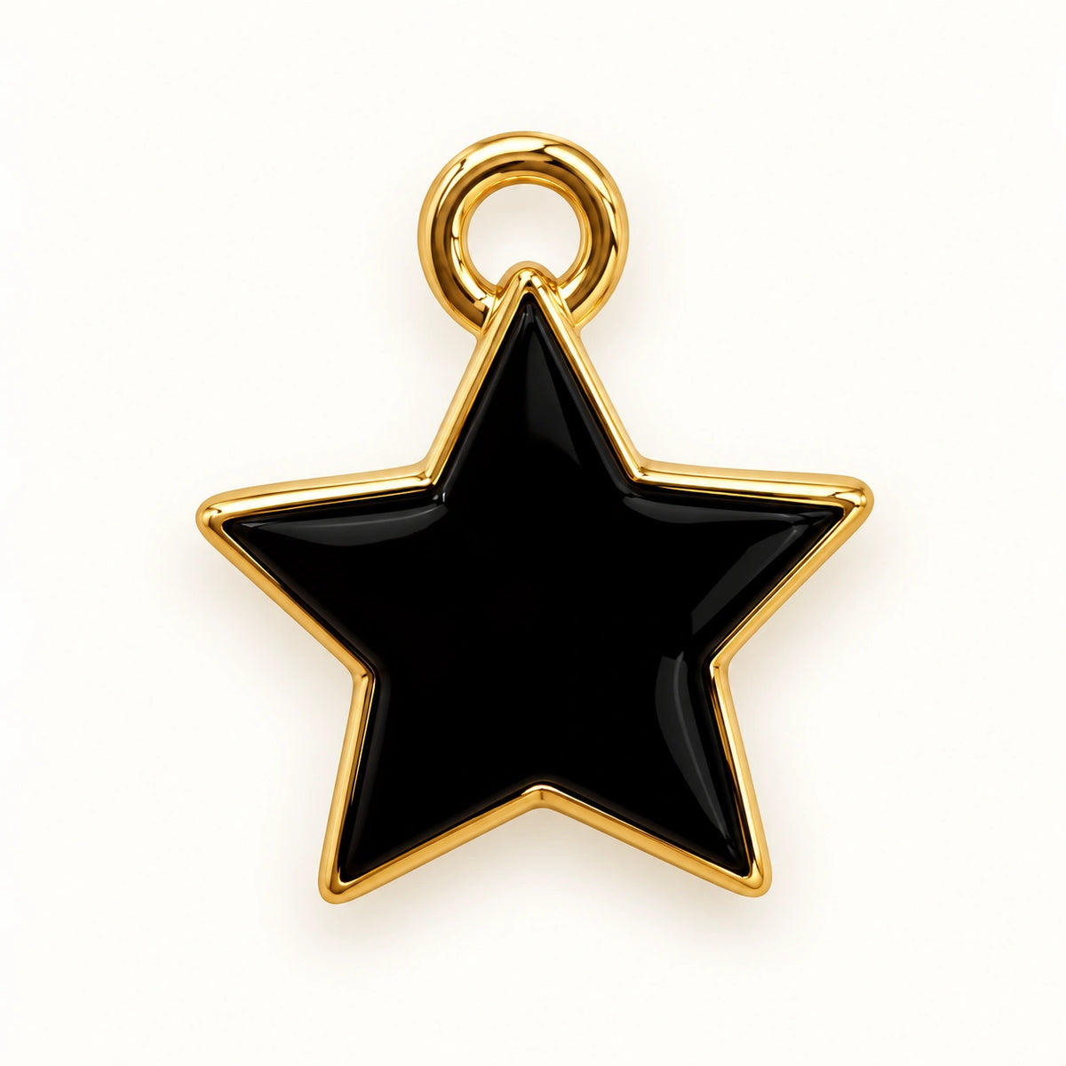 Black Star Charm for beaded bracelets and keychains