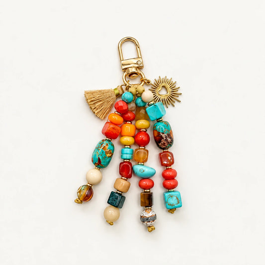 Desert Sun Keychain handmade beaded keychain