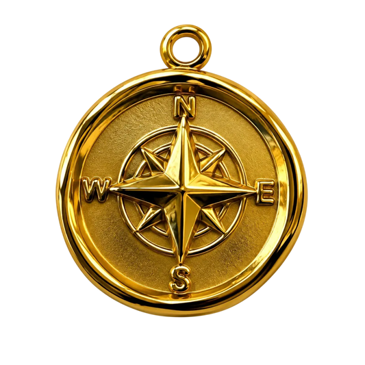 Gold Compass Charm