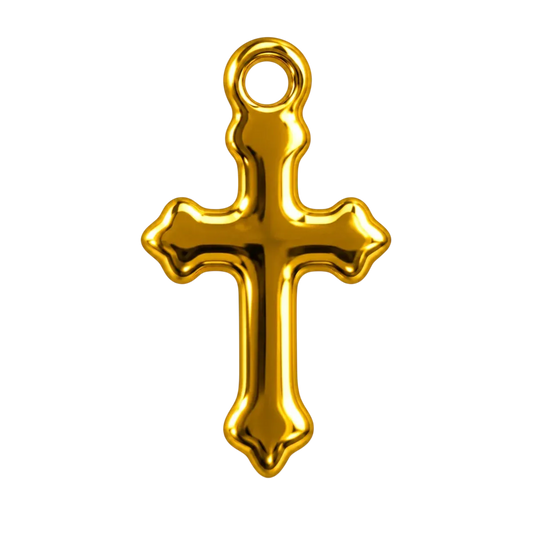 Gold Mini Cross Charm