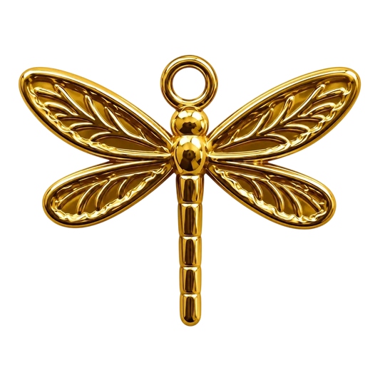 Gold Dragonfly Charm