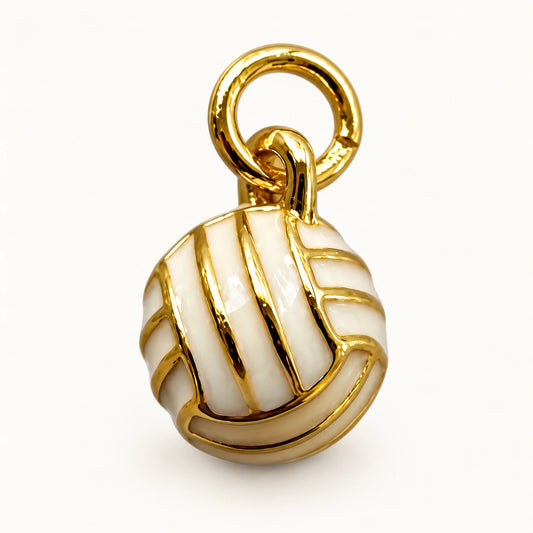 Small Volleyball Charm for beaded bracelets and keychains
