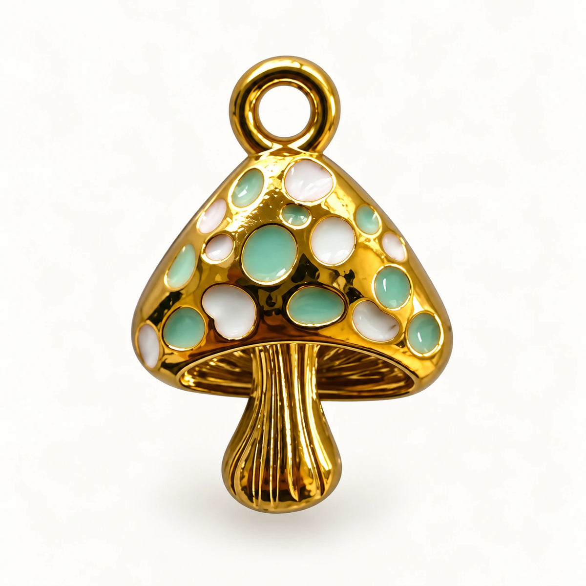 Gold Mushroom Charm