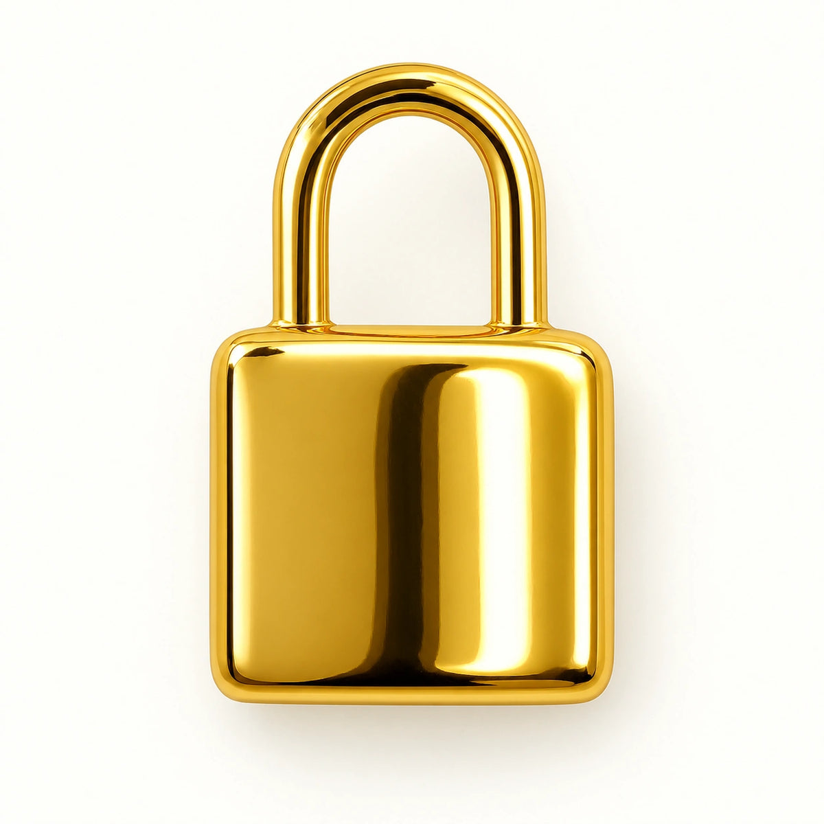Gold Lock Charm for beaded bracelets and keychains