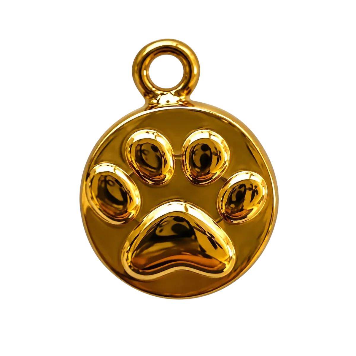 Small Round Dog Paw Charm