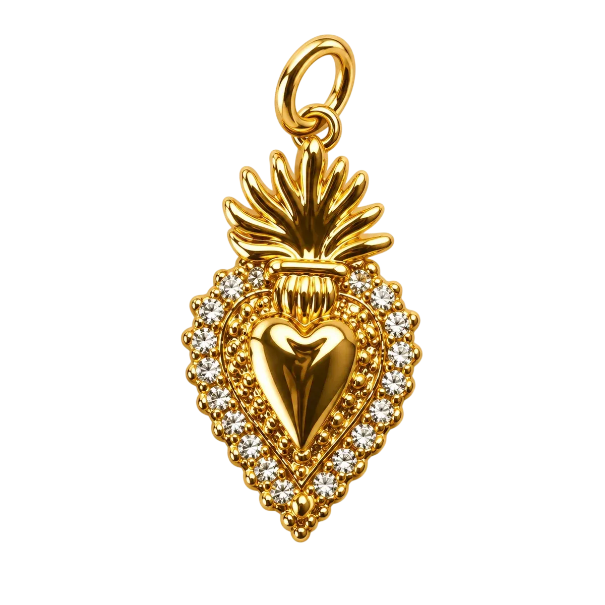 Gold Sacred Heart Charm