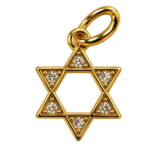 Small Gold Star of David Charm