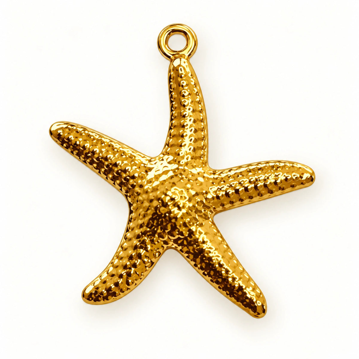 Gold Starfish Charm for beaded bracelets and keychains