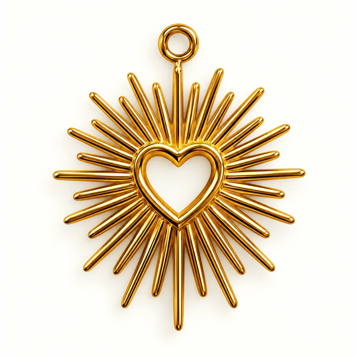 Sunbeam Gold Heart Charm