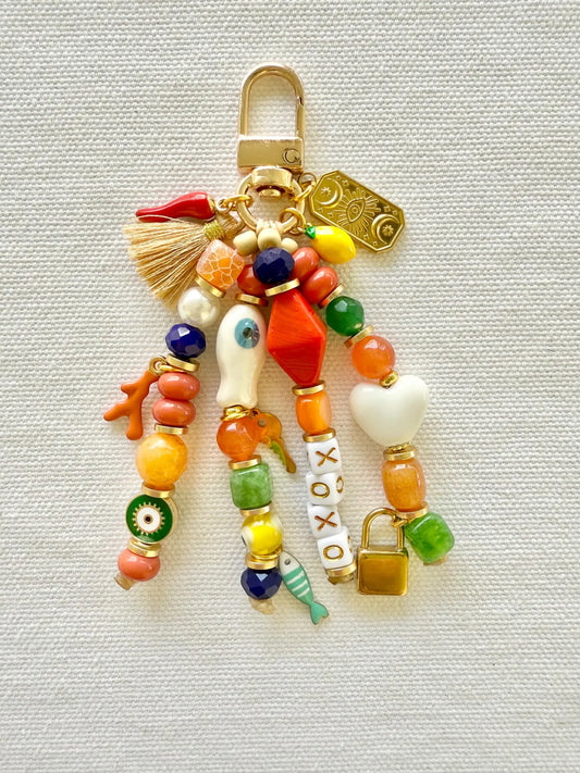 LIMITED EDITION: Italian Summer Aperol-Inspired Keychain | Mediterranean Bag Charm