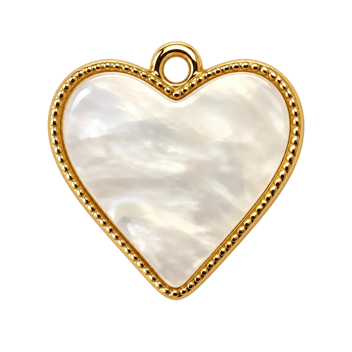 Pearl Heart Charm