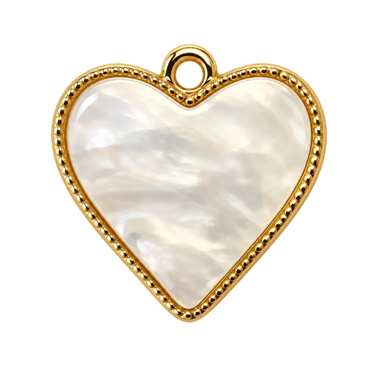 Pearl Heart Charm
