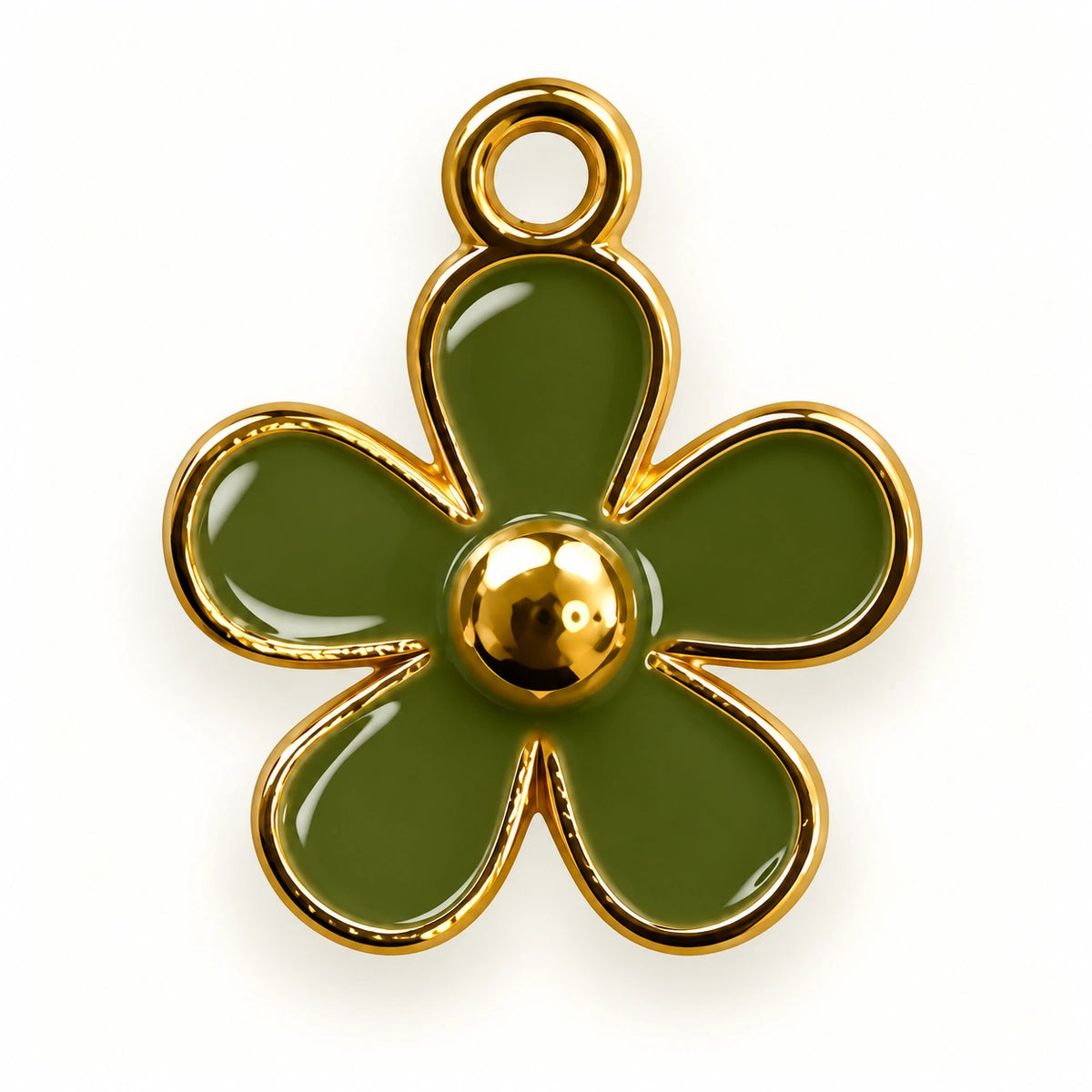 Sage Flower Charm for beaded bracelets and keychains