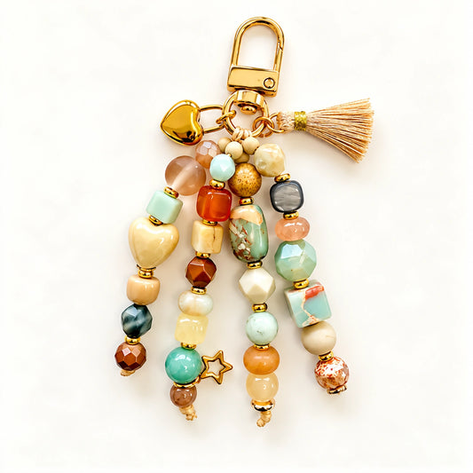 Sacred Balance Keychain handmade beaded keychain