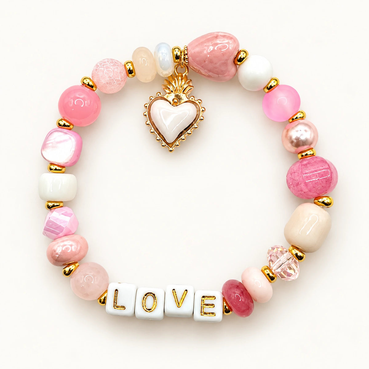 Blush Harmony Bracelet handmade beaded bracelet