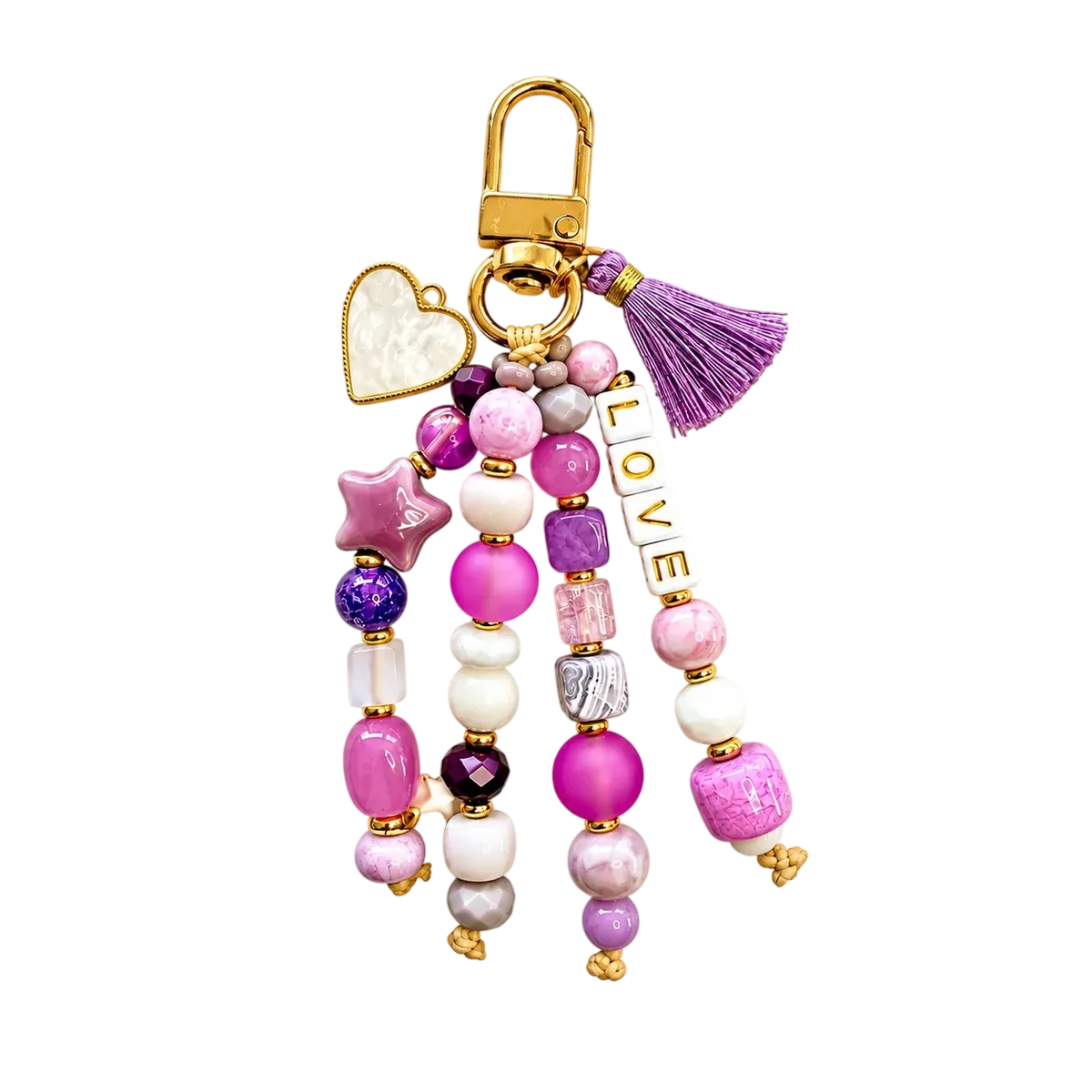 Amethyst Aura Keychain