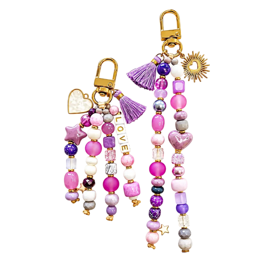 Amethyst Aura Keychain